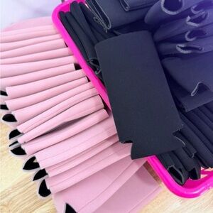 Black and Dusty Rose Slim Can Coolers